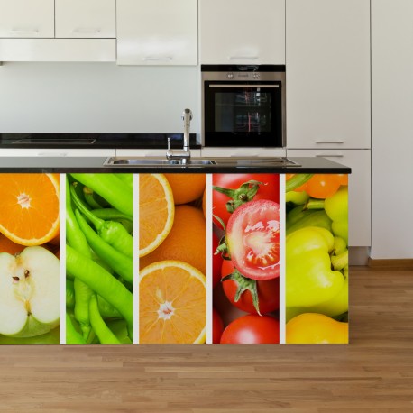 vinilo para cocina imagen verduras y frutas - Murales de pared